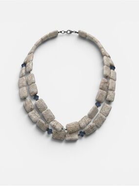 Double-Strand White Buffalo Artisan Necklace
